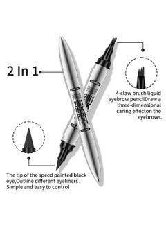 Brow and Line 2in1 Ink Pen for Eyebrow and Eyeliner Pen Waterproof Eyeliner Pencil 3D Microblading Eyebrow Tattoo Pencil 4 Fork Tip with Eyeliner Eyebrow and Black Eyeliner Pencil Gray 03 - pzsku/Z4B832E3B3EC46145A01EZ/45/_/1722497547/ad519791-b9fd-476c-acc5-c8fa602a6ba5