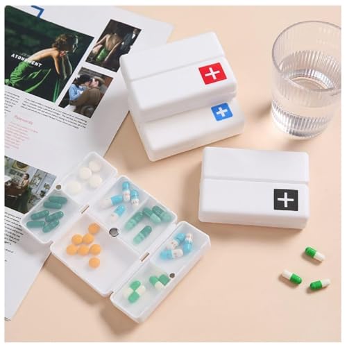 Prostuff.in® 7 Grids Folding Magnetic Reversible Air Tight Portable Medicine Pill Organizer Box For Pill, Vitamins, Fish Oil & Supplement Home & Travelling Use, Multicolour 1 Pcs - Image 5