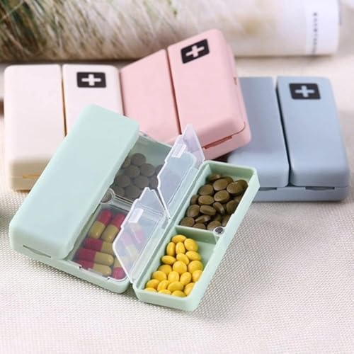 Prostuff.in® 7 Grids Folding Magnetic Reversible Air Tight Portable Medicine Pill Organizer Box For Pill, Vitamins, Fish Oil & Supplement Home & Travelling Use, Multicolour 1 Pcs - Image 1