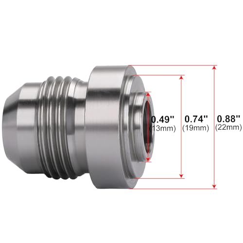 Podavelle 8AN Male Steel Weld On Bung Fitting Adapter 2PCS - Image 3