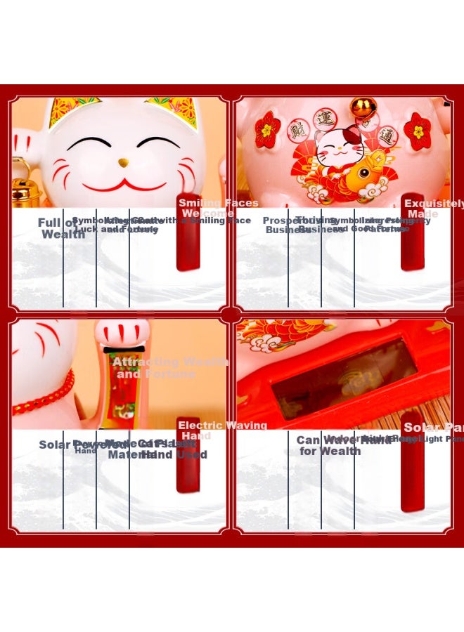 Extreme Space Jidukongjian Lucky Cat With Automatic Waving Sunflower, Living Room Decoration, Shop Opening Gift, Housewarming Present - Image 4