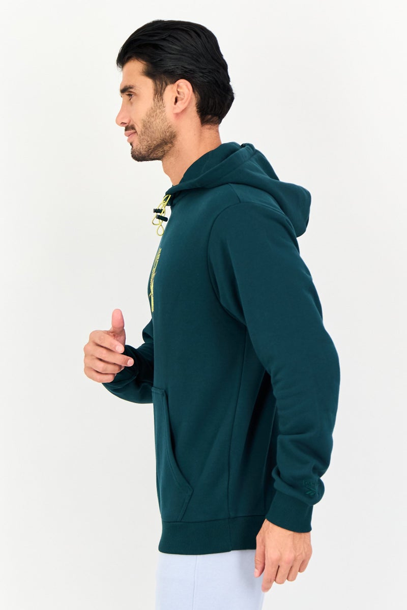 Reebok Men Sportswear Fit Long Sleeve Outdoor Hoodie, Olive - Image 3