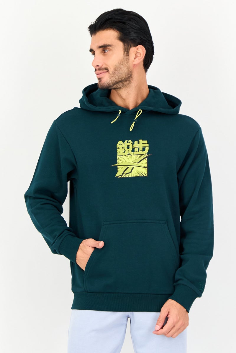 Reebok Men Sportswear Fit Long Sleeve Outdoor Hoodie, Olive - Image 1