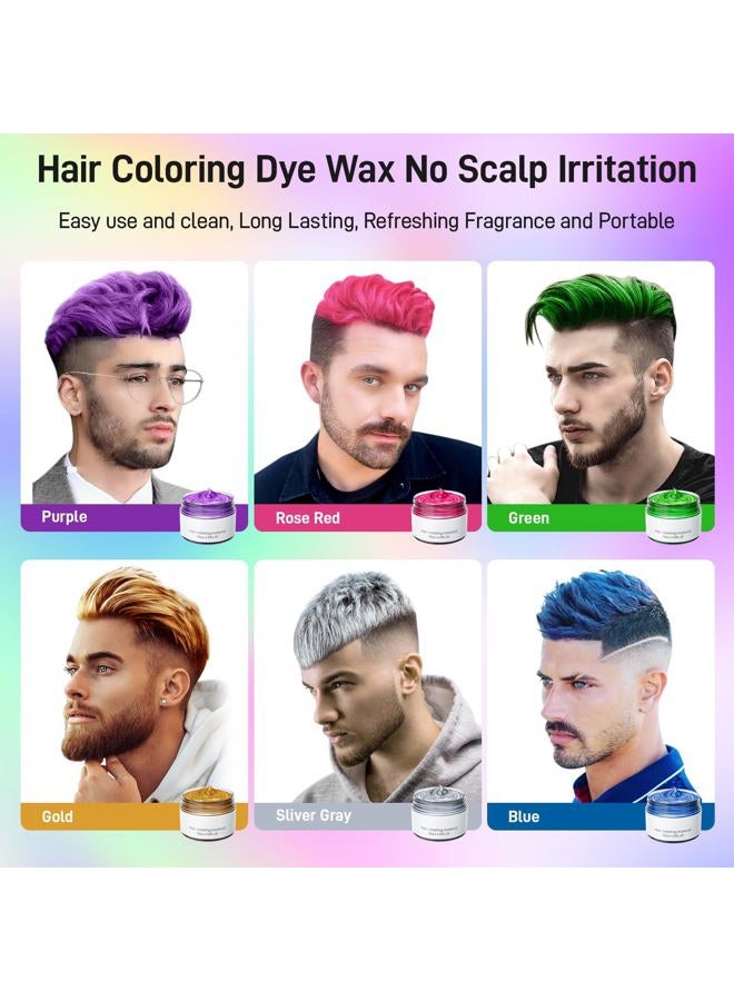 Spdoo Green Temporary Hair Dye,Temporary Hair Color Wax,Natural Washable Hair Dye Temp Hair Color for Women Men Kids Party Cosplay Halloween - Image 2