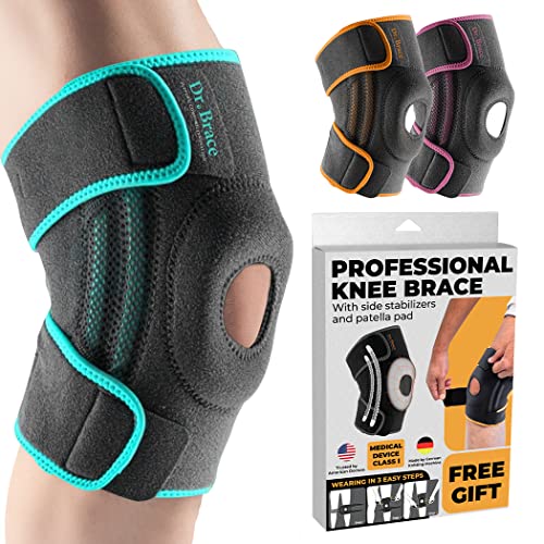 DR. BRACE ELITE Knee Brace with Side Stabilizers & Patella Gel Pads for Maximum Knee Pain Support and fast recovery for men and women-Please Check How To Size Video (Earth, Medium) - Image 1