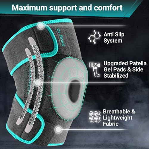 DR. BRACE ELITE Knee Brace with Side Stabilizers & Patella Gel Pads for Maximum Knee Pain Support and fast recovery for men and women-Please Check How To Size Video (Earth, Medium) - Image 3
