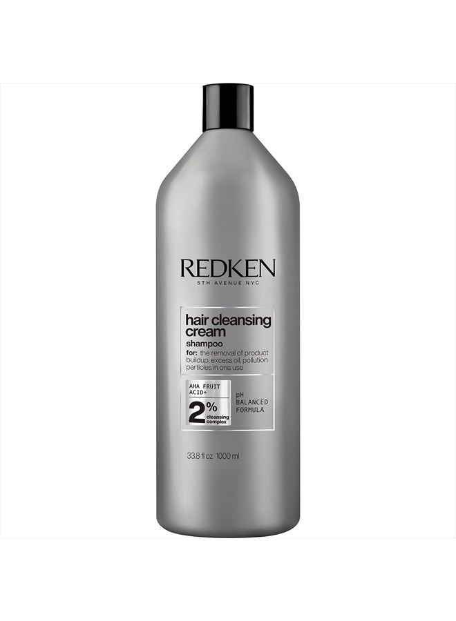 Redken Hair Cleansing Cream Clarifying Shampoo | For All Hair Types | Removes Buildup & Strengthens Hair Cuticle | 33.8 Fl Oz - Image 1