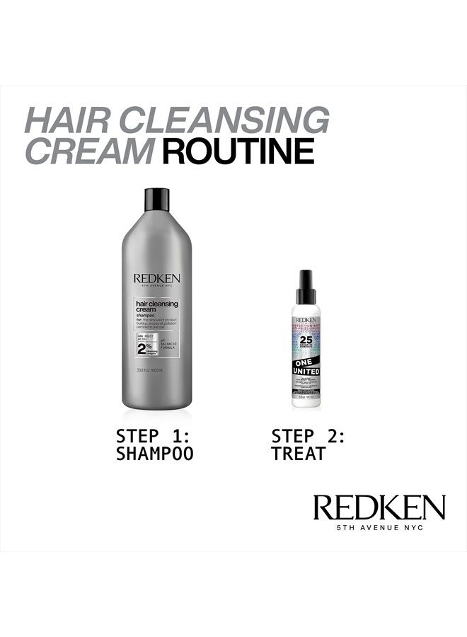 Redken Hair Cleansing Cream Clarifying Shampoo | For All Hair Types | Removes Buildup & Strengthens Hair Cuticle | 33.8 Fl Oz - Image 5