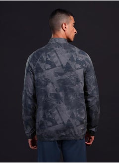 Technosport Men Printed Slim Fit Mock Neck Sports Jacket with TS FLEXI by Styli  - Image 3