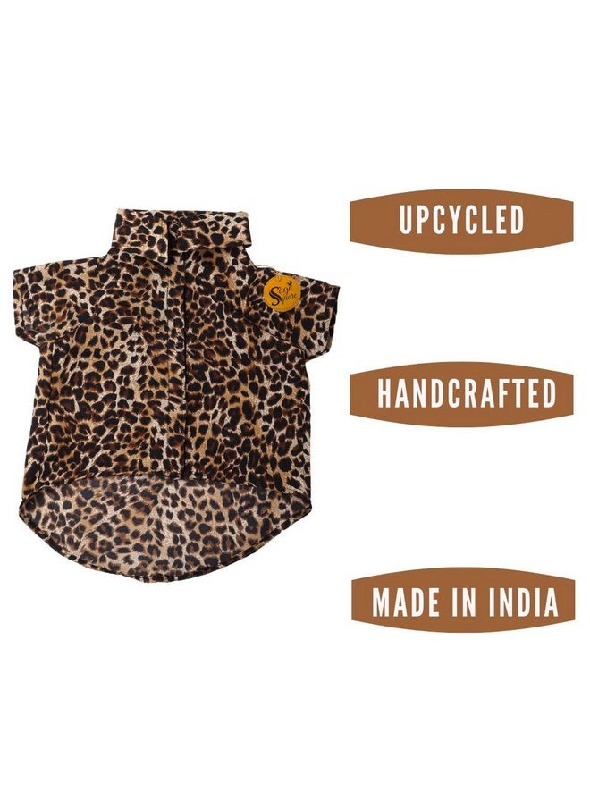 Sage Square Crazy Printed Dog Shirt, Trending Dog Shirt, Ultra Soft & Light Weight, Comfortable & Breathable Dog Apparel, Trendy Outfit (Xsmall - 12 Inch) (Cheetah Print)  - Image 3
