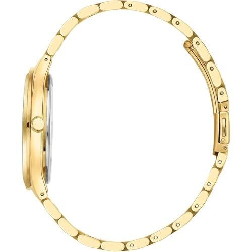 BUREI Men's Watch, Fashion Analog Quartz, Dress Business Stainless Steel Waterproof，Watch for Men (Gold) - Image 2