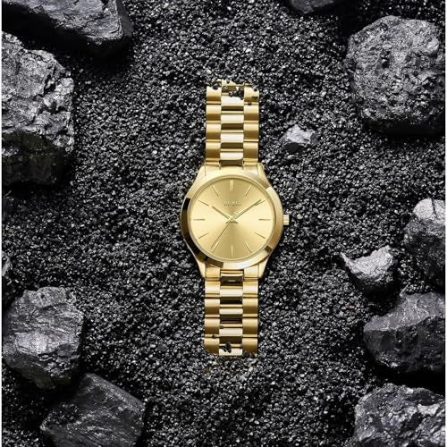 BUREI Men's Watch, Fashion Analog Quartz, Dress Business Stainless Steel Waterproof，Watch for Men (Gold) - Image 5