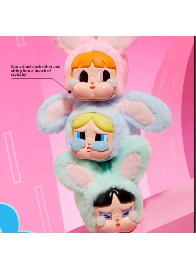 POP MART Bubble Mart CRYBABY Powerpuff Girls Series Vinyl Face Plush Blind Box Toy Ornaments-Specifications:Complete Set Of 6 Pieces  - Image 3