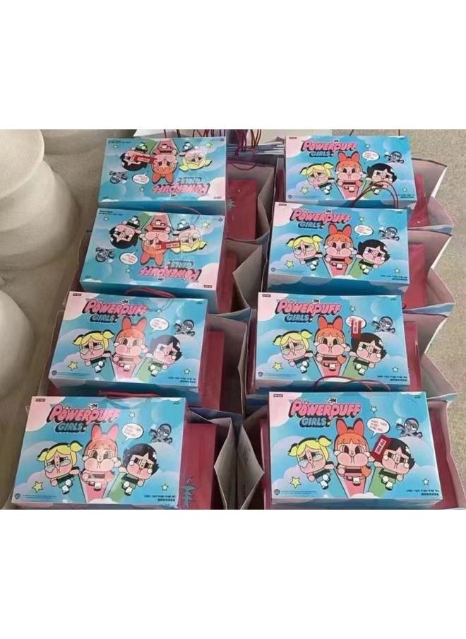 POP MART Bubble Mart CRYBABY Powerpuff Girls Series Vinyl Face Plush Blind Box Toy Ornaments-Specifications:Complete Set Of 6 Pieces  - Image 1