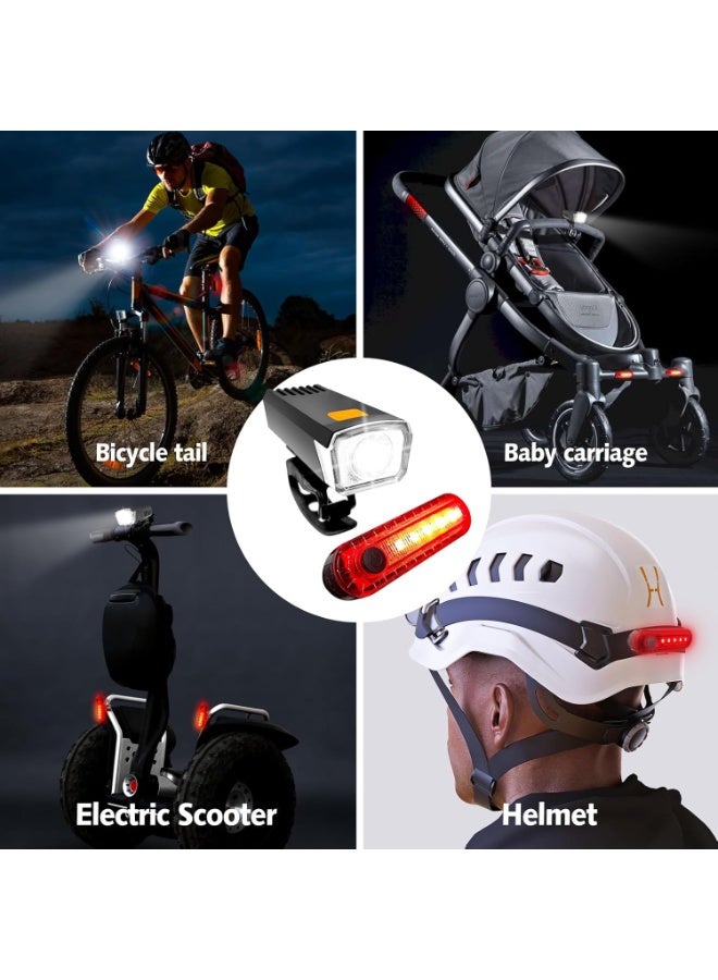 USB-C Rechargeable Bike Lights Front and Rear(2or4 or 10 Packs) Night Riding for Kids &Adults 3 Lights Modes Used as a Safety Indicator Light for Skateboards Strollers and Wheelchairs - Image 4