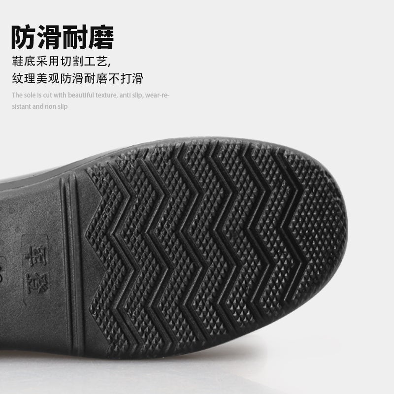 Rain Shoes Men'S And Women'S Fashion Low-Cut Yuanbao Water Boots Short Barrel Kitchen Non-Slip Water Shoes Shallow Mouth Work Shoes Rubber Shoes - Image 4