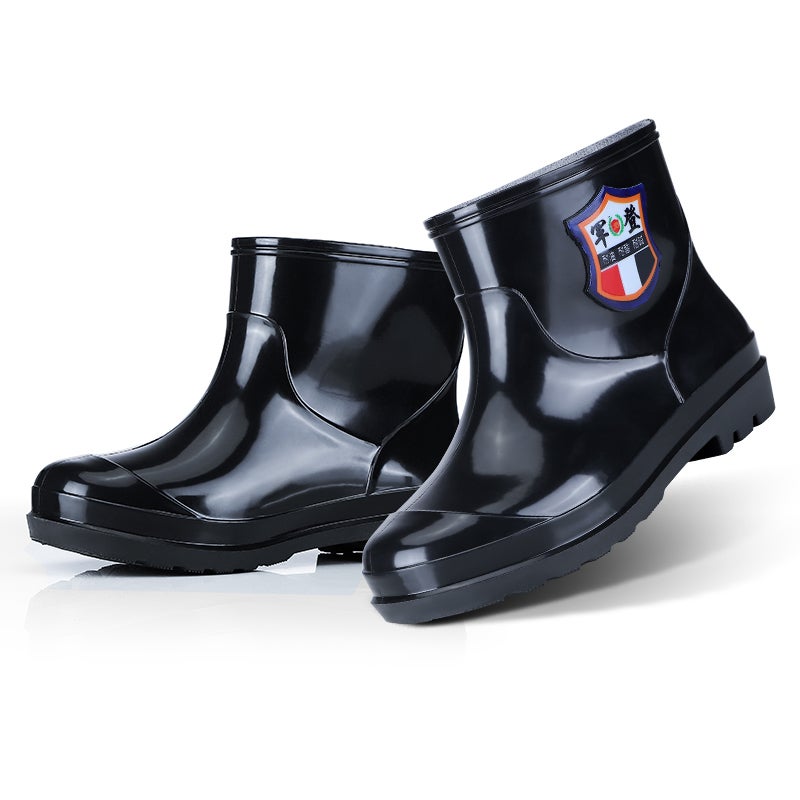 Rain Shoes Men'S And Women'S Fashion Low-Cut Yuanbao Water Boots Short Barrel Kitchen Non-Slip Water Shoes Shallow Mouth Work Shoes Rubber Shoes - Image 5