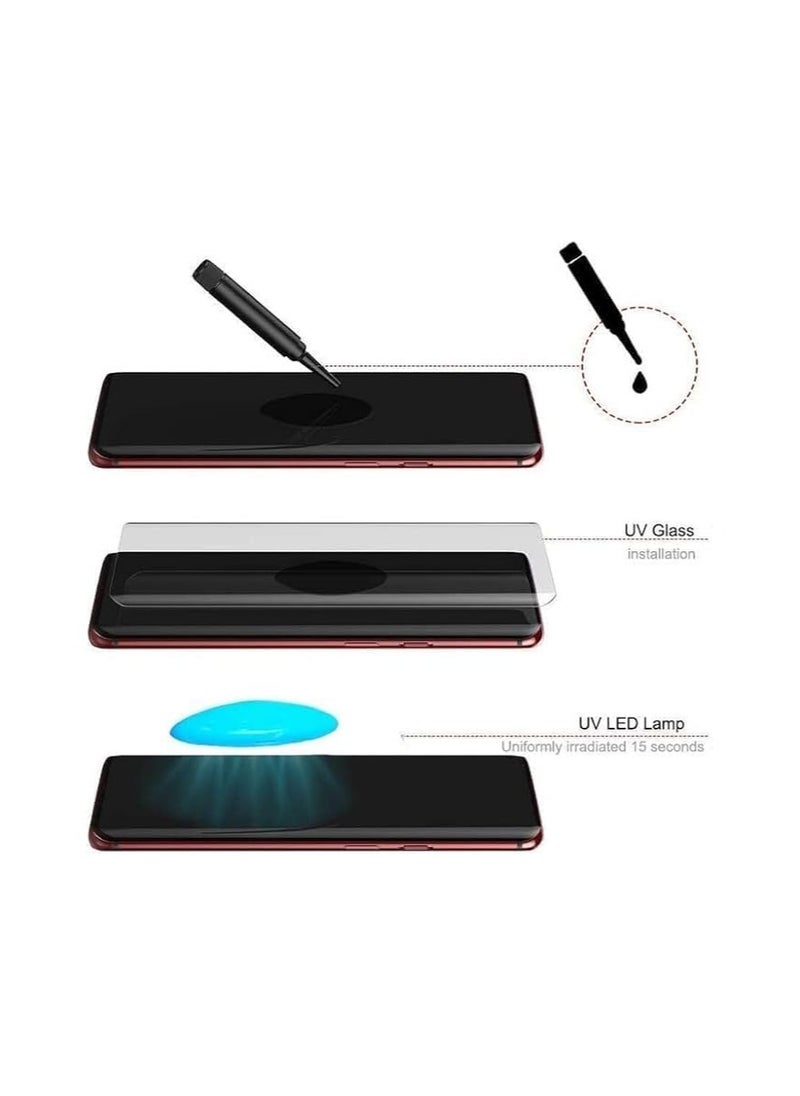 6 IN 1 UV Protective Tempered Glass Privacy Screen Protector 3D Curved Edge For Samsung Galaxy S24 Plus - clear