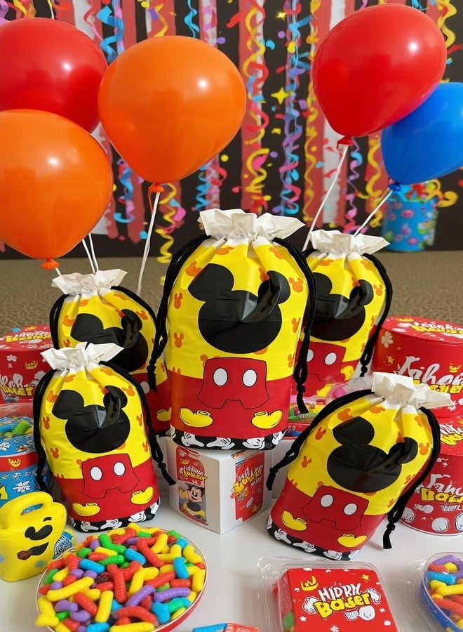 Eylola 48Pcs 7 x 10Inch Mouse Theme Plastic Treat Bags Mouse Theme Party Supplies Favors Cookie Chocolate Candy Snack Bags For Birthday Party Decoration Supplies - Image 3