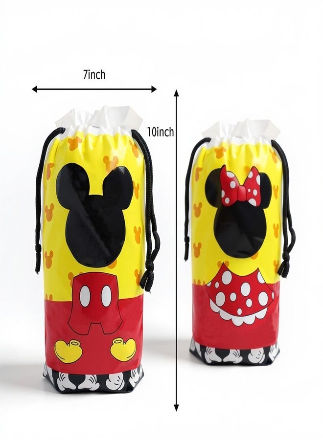 Eylola 48Pcs 7 x 10Inch Mouse Theme Plastic Treat Bags Mouse Theme Party Supplies Favors Cookie Chocolate Candy Snack Bags For Birthday Party Decoration Supplies - Image 2