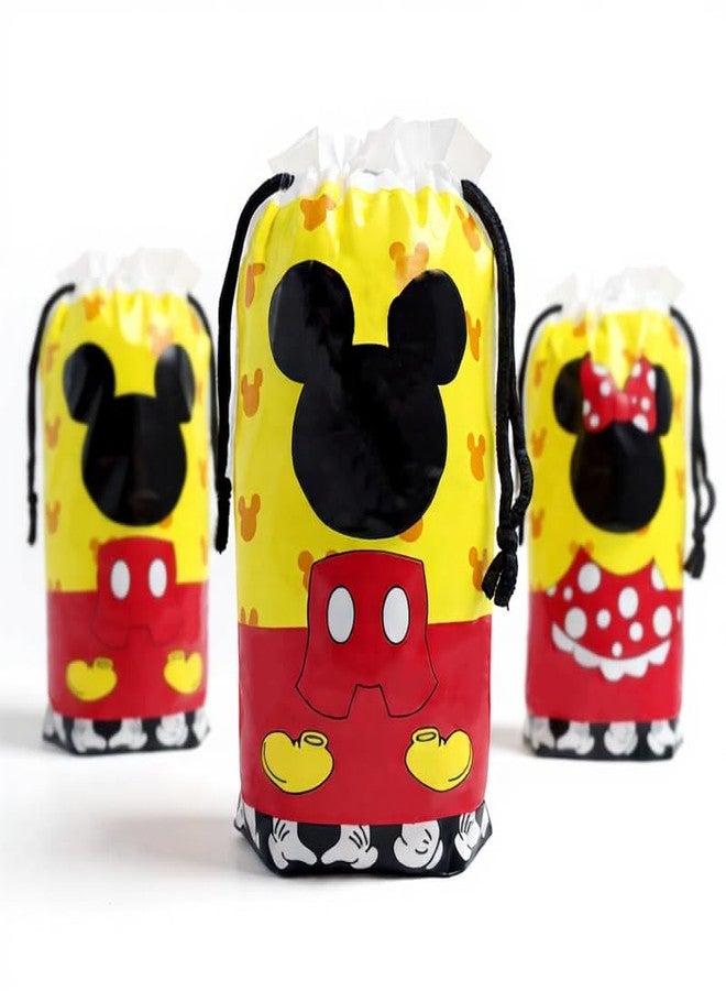 Eylola 48Pcs 7 x 10Inch Mouse Theme Plastic Treat Bags Mouse Theme Party Supplies Favors Cookie Chocolate Candy Snack Bags For Birthday Party Decoration Supplies - Image 1