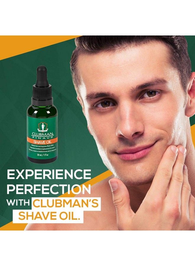 Clubman Pinaud Shave Oil Moisturizes And Improves Razor Glide 1 Oz 2Pack - Image 3