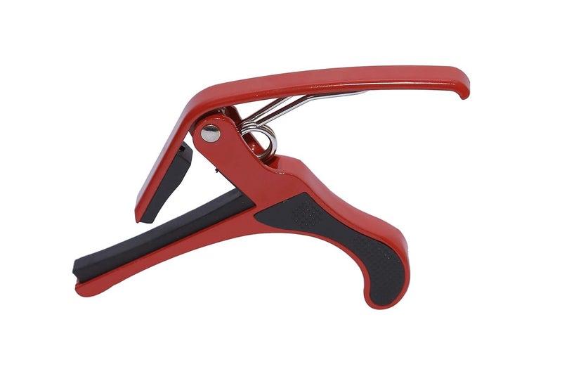 Juarez Juârez JRZ250RD One Handed Trigger Guitar Metal Capo Quick Change for Ukulele, Electric and Acoustic Guitars, Red - Image 1