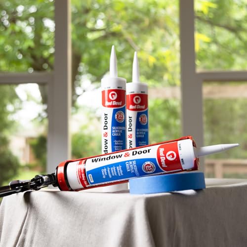 Red Devil 084640 Window & Door Silicon Acrylic Brown Caulk, 10.1 oz, Pack of 1, Made in USA - Image 2