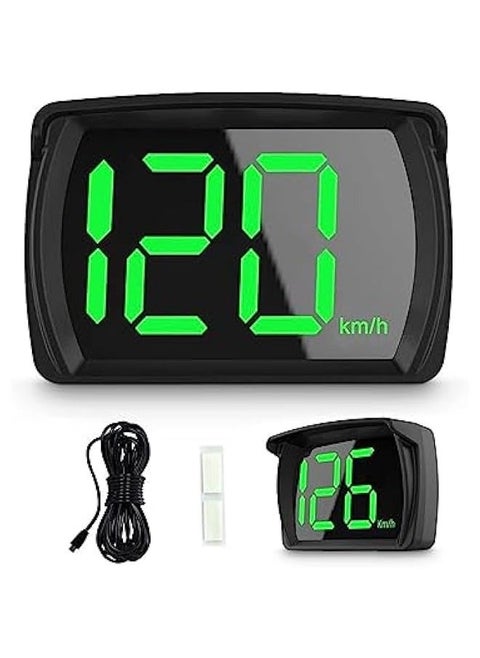 Car HUD Speedometer, Clear Speed Display, Voice Alerts, USB Power Cable - Ideal for Cars, Trucks, Buses - KM/H