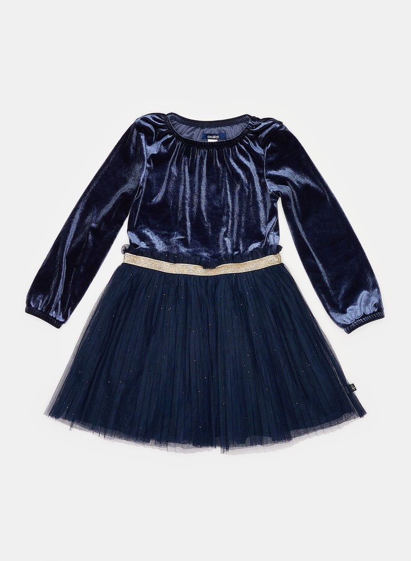 Okaidi Blue Dresses for Girls  - Image 1