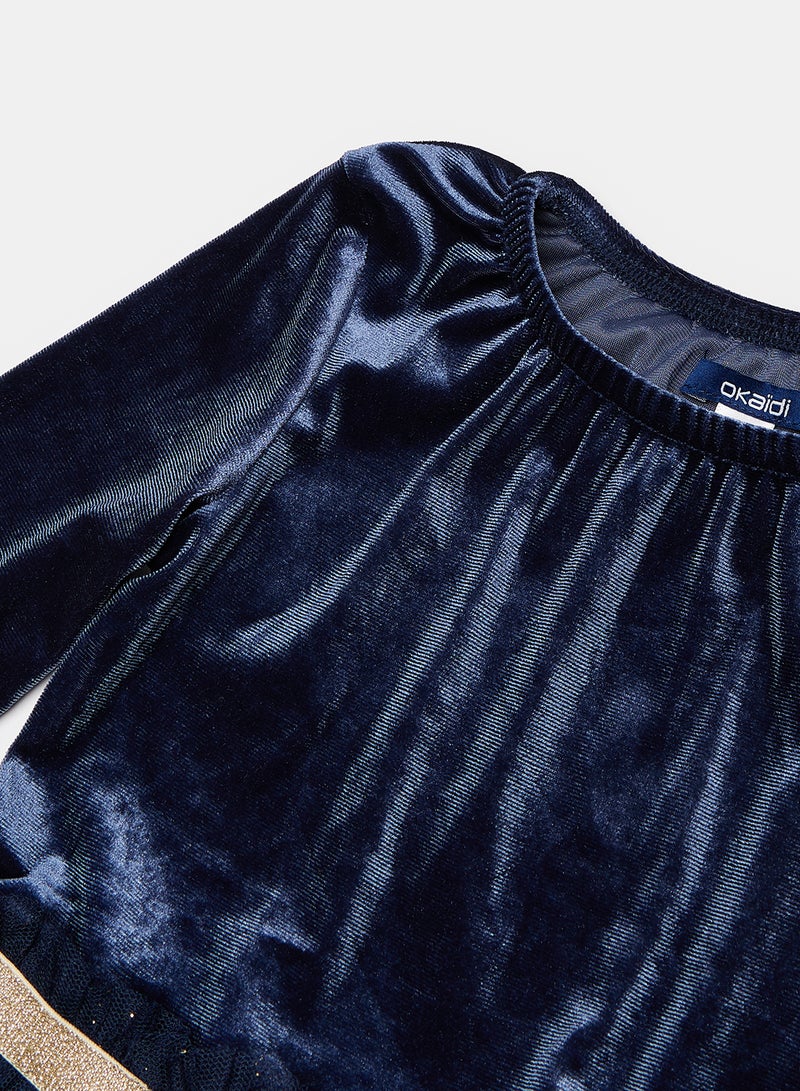 Okaidi Blue Dresses for Girls  - Image 3