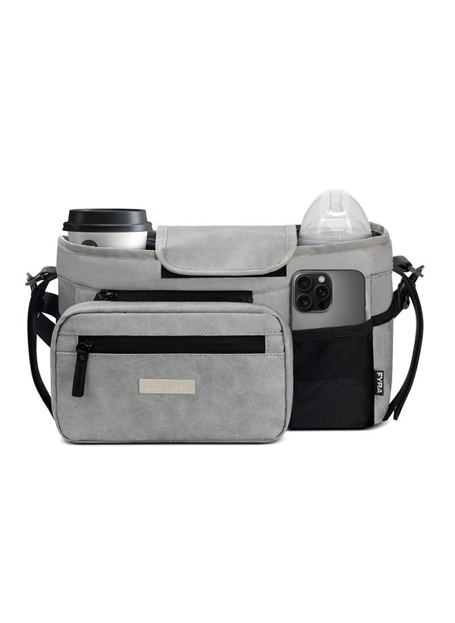 neobreez FYRA Universal Baby Stroller Organizer|Baby Stroller Caddy Hanging Bag with Insulated  Cup Holder, Bottle Holders|Phone Pocket |Fits For All Strollers|Pram Buggy Pushchair Organizer Bag  - Image 1