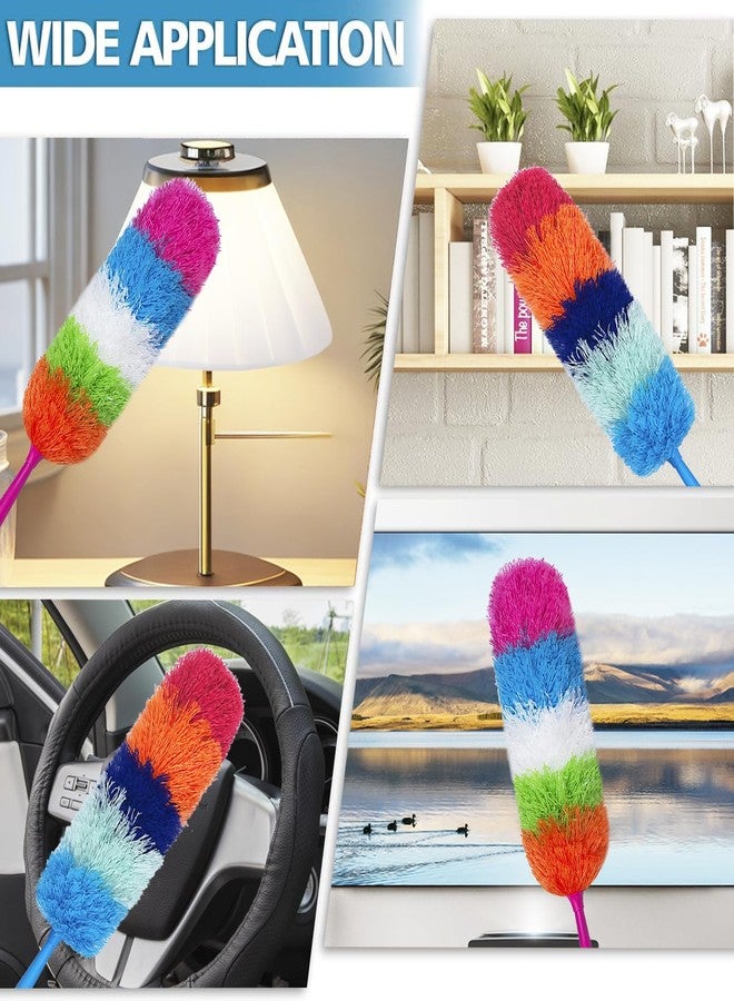 HDongany 2 Pack 22-Inch Rainbow Reusable Microfiber Dusters,Bendable and Washable Feather Duster for Everyday Cleaning in Home, Library, Office, Car, and More - Image 5