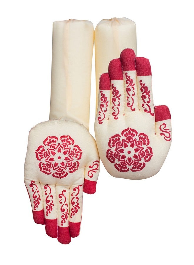 Daedal crafters Fabric Hands for Goddess Decoration, Varalakshmi Devi Hands for Pooja Decor, Gowri Doll Reusable Cotton Fabric Hands for Varalakshmi Pooja Festival - Image 1