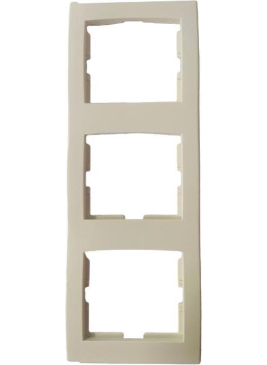 Gürbüz - Alia Cream Triple Vertical Frame Schneider - Image 1