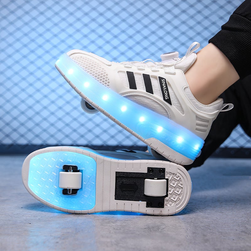 Supply Four-Wheel Roller Shoes for Boys – Non-Slip Skating and Walking Sports Shoes - Image 1