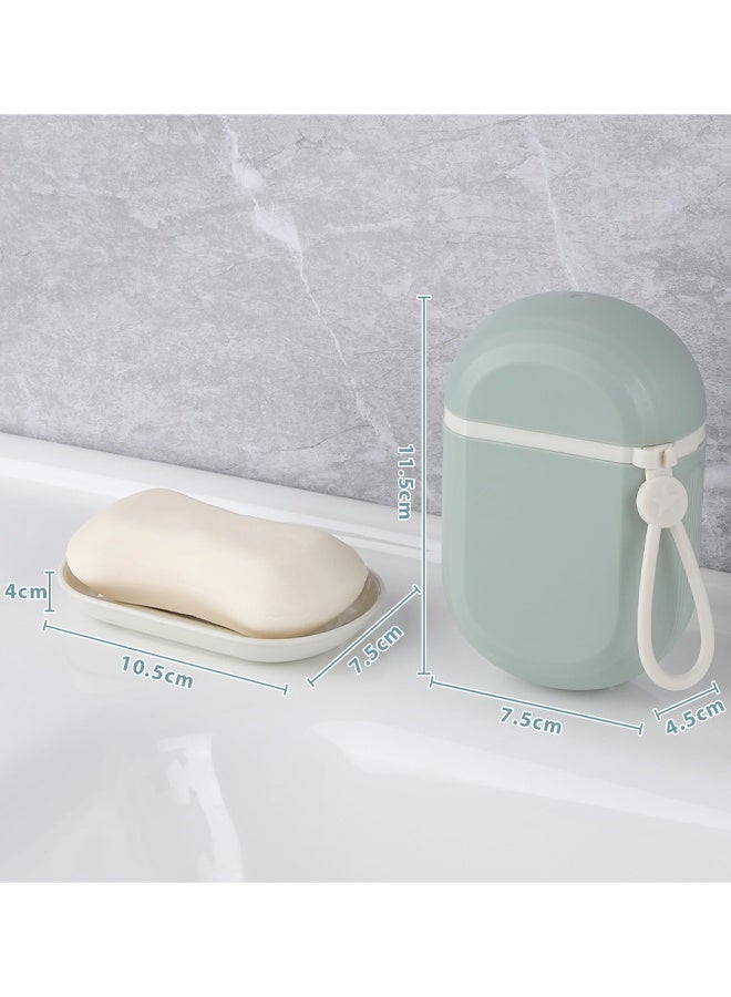 2 PCS Travel Soap Case, Soap Dish with lid, Soap Holder With drainage, Waterproof Leakproof Soap Container For Travel Bathroom Kitchen Camp Outdoor - Image 2