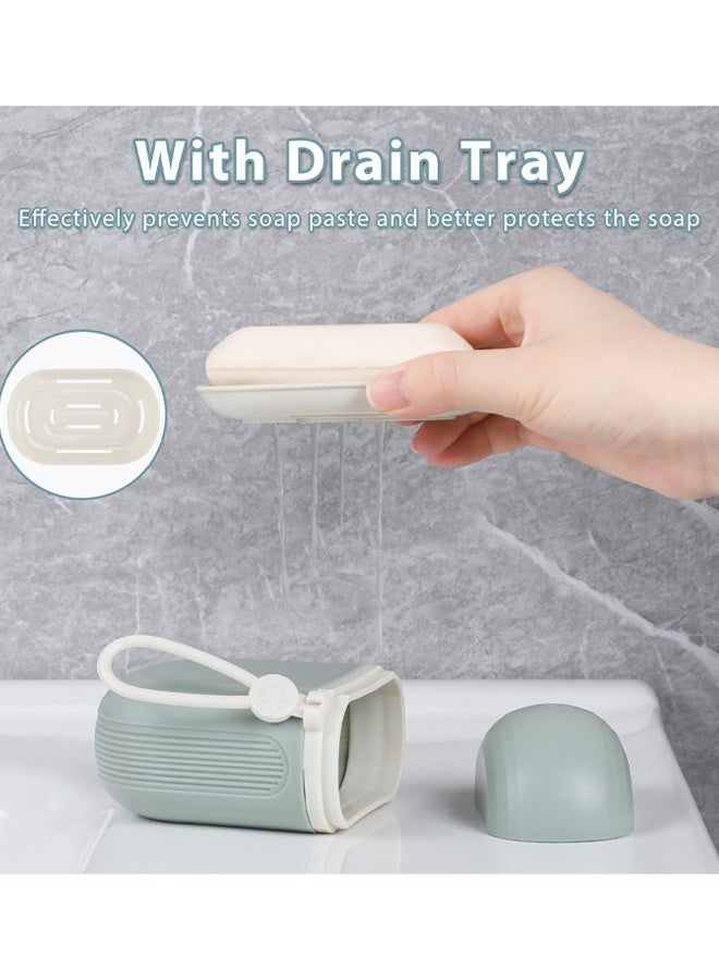 2 PCS Travel Soap Case, Soap Dish with lid, Soap Holder With drainage, Waterproof Leakproof Soap Container For Travel Bathroom Kitchen Camp Outdoor - Image 4