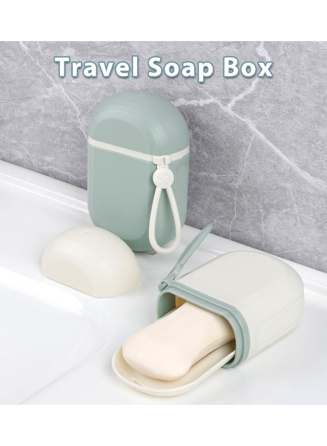 2 PCS Travel Soap Case, Soap Dish with lid, Soap Holder With drainage, Waterproof Leakproof Soap Container For Travel Bathroom Kitchen Camp Outdoor - Image 3