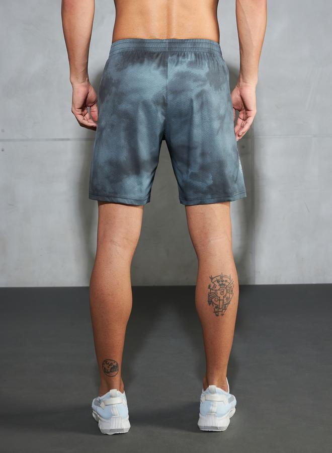 Technosport Solid 2-Way Stretch Tie-Dye Print Shorts - Image 5