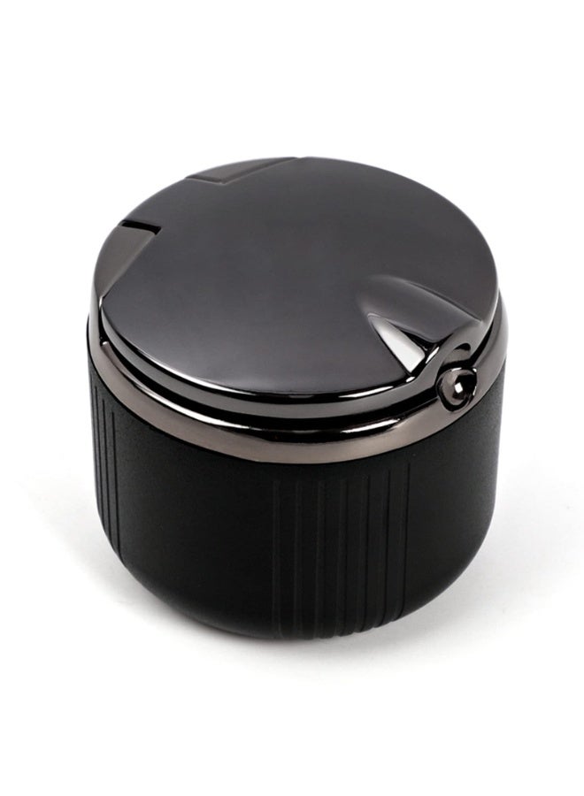 Car Ashtray, Detachable Portable Ashtray with Blue  Light and Lid, Stainless Cigarette for Vehicles Cup Holder Car or Travel Use, Mini Size - Image 1