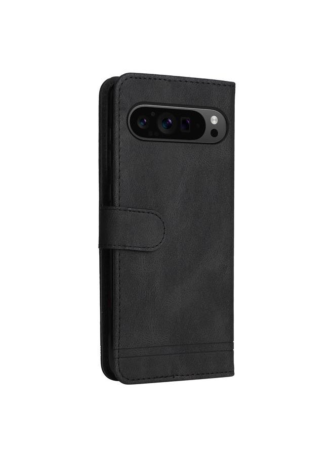 Green Tiger - Case For Google Pixel 9 Pro Skin Feel Life Tree Metal Button Leather Phone Case - Image 1