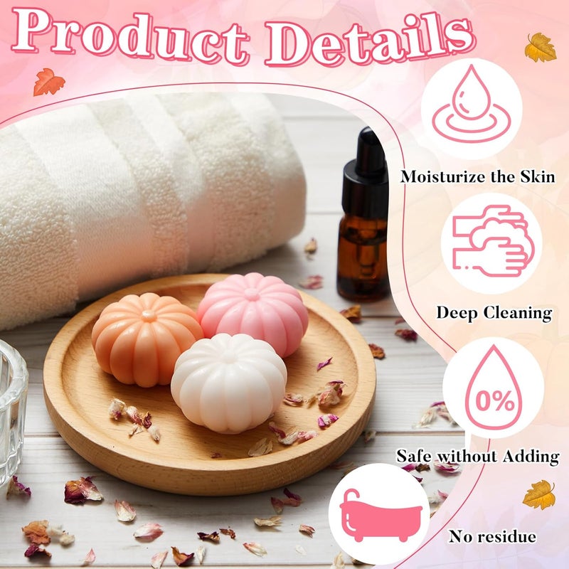 Maxcheck 12 Sets Fall Little Pumpkin Baby Shower Favors Soap Party Favors Include Pumpkin Soap Themed Tags Organza Bag for Thanksgiving Wedding Decoration Bridal Gender Reveal (Girl Pink) - Image 3