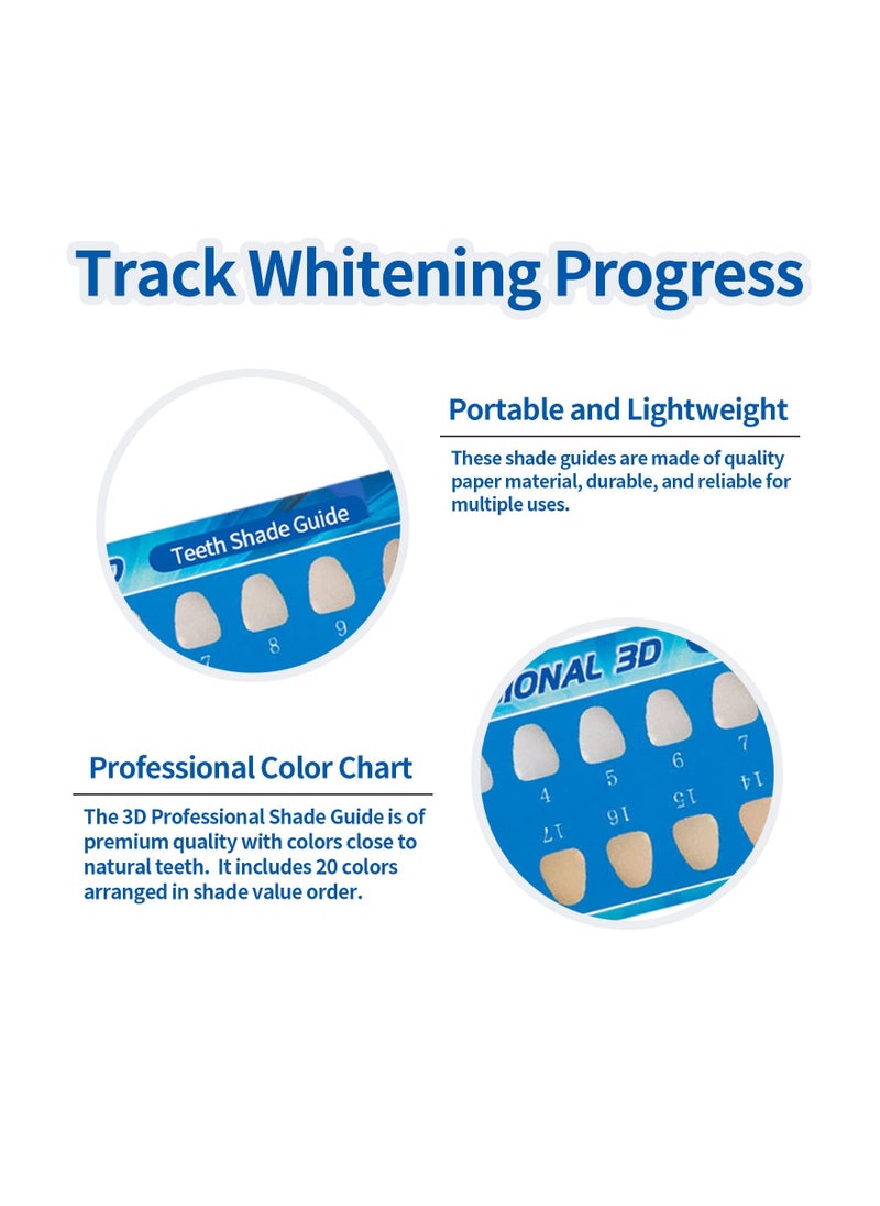 Generic Teeth Whitening Shade Guide - 16 Color Dental Bleaching Shade Chart for Dentists, Ideal for Tracking Teeth Whitening Progress in Home Oral Care, Lightweight (20 Pieces)  - Image 2