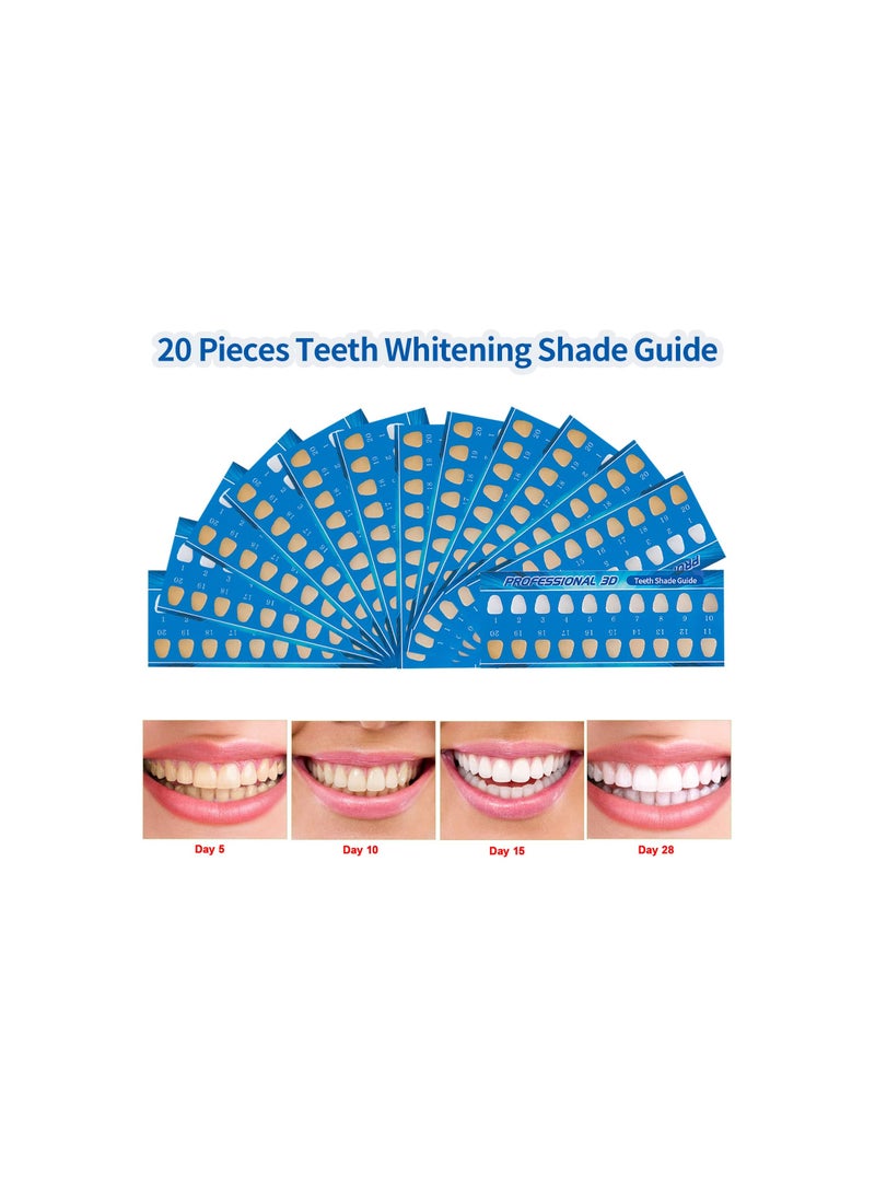 Generic Teeth Whitening Shade Guide - 16 Color Dental Bleaching Shade Chart for Dentists, Ideal for Tracking Teeth Whitening Progress in Home Oral Care, Lightweight (20 Pieces)  - Image 5
