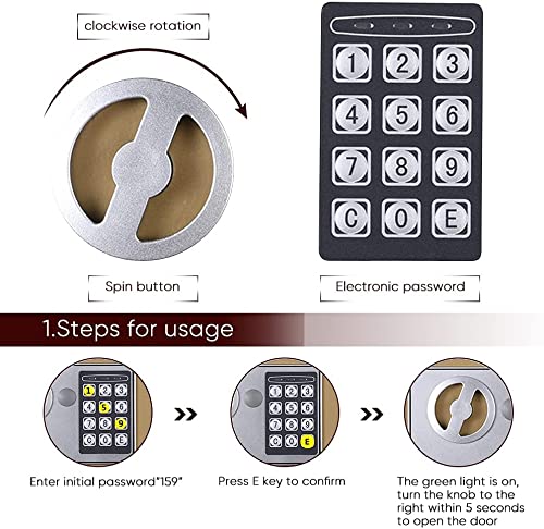 Ritmo Cubic Personal Home Safe Fireproof Waterproof with Fireproof Money Bag Fireproof Safe for Home with Removable Shelf Fireproof and Waterproof Safe for Money Firearm Cash Medicine Jewelry - Image 3