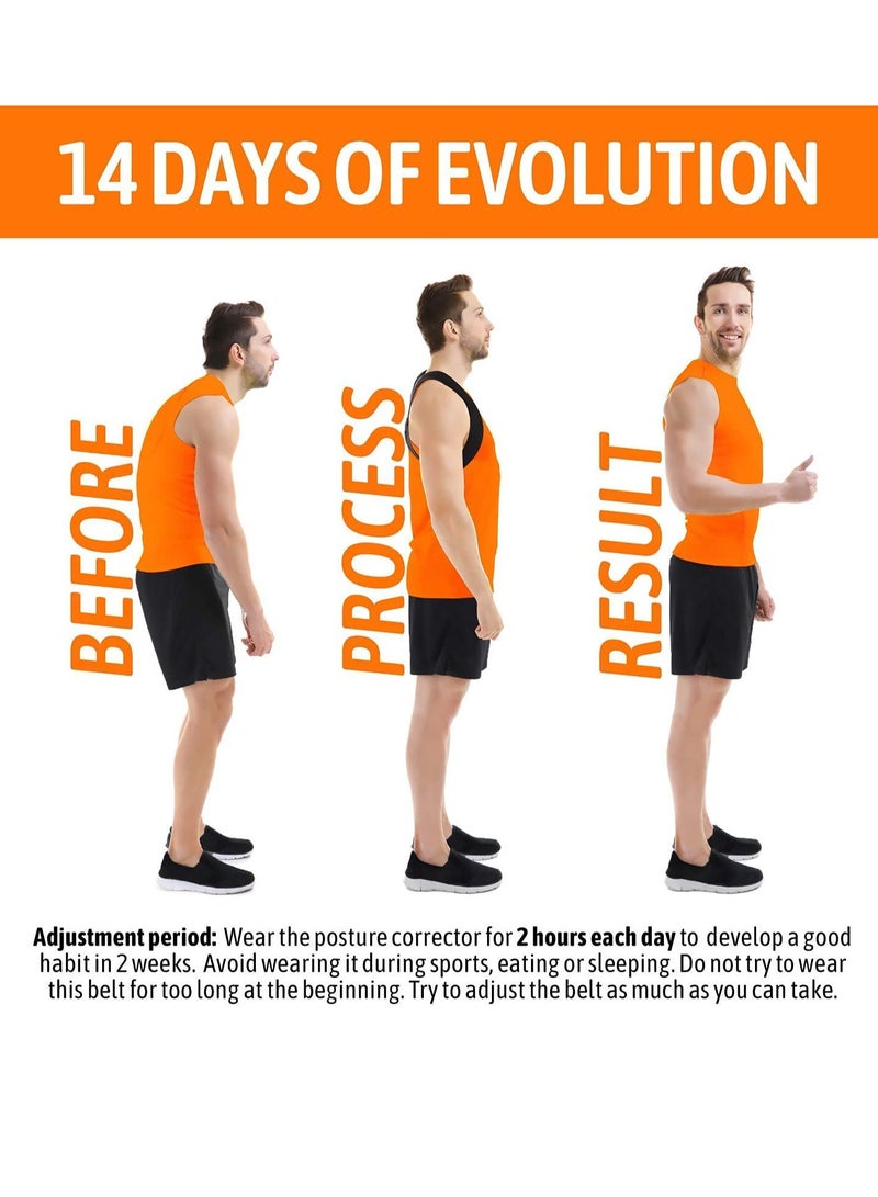 Posture Corrector for Women and Men - Upgraded Lengthened Soft Sponge Pad Adjustable Upper Back Brace for Clavicle Support and Providing Pain Relief from Neck, Back and Shoulder - Image 2