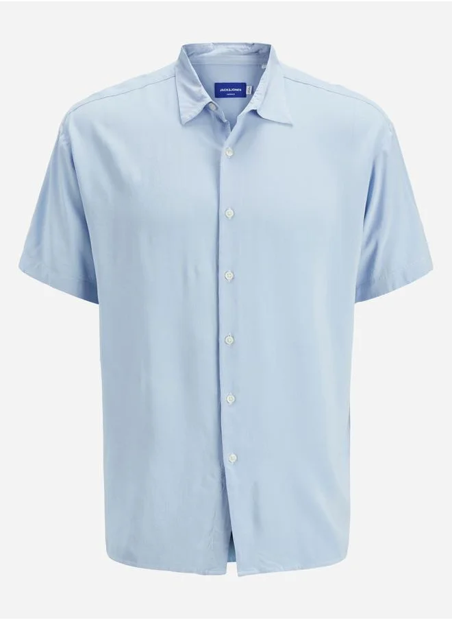 JACK & JONES Jack & Jones Solid Spread Collar Regular Fit Shirt