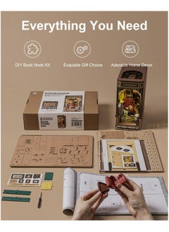 Robotime Rolife Bookstore DIY Book Nook Shelf Insert Kit TGB07, 3D Wooden Puzzle for Adults and Teens Assembly Brain Teaser DIY Build Model Crafts Kits, Unique Gifts and Home Decor  - Image 3