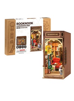 Robotime Rolife Bookstore DIY Book Nook Shelf Insert Kit TGB07, 3D Wooden Puzzle for Adults and Teens Assembly Brain Teaser DIY Build Model Crafts Kits, Unique Gifts and Home Decor  - Image 1